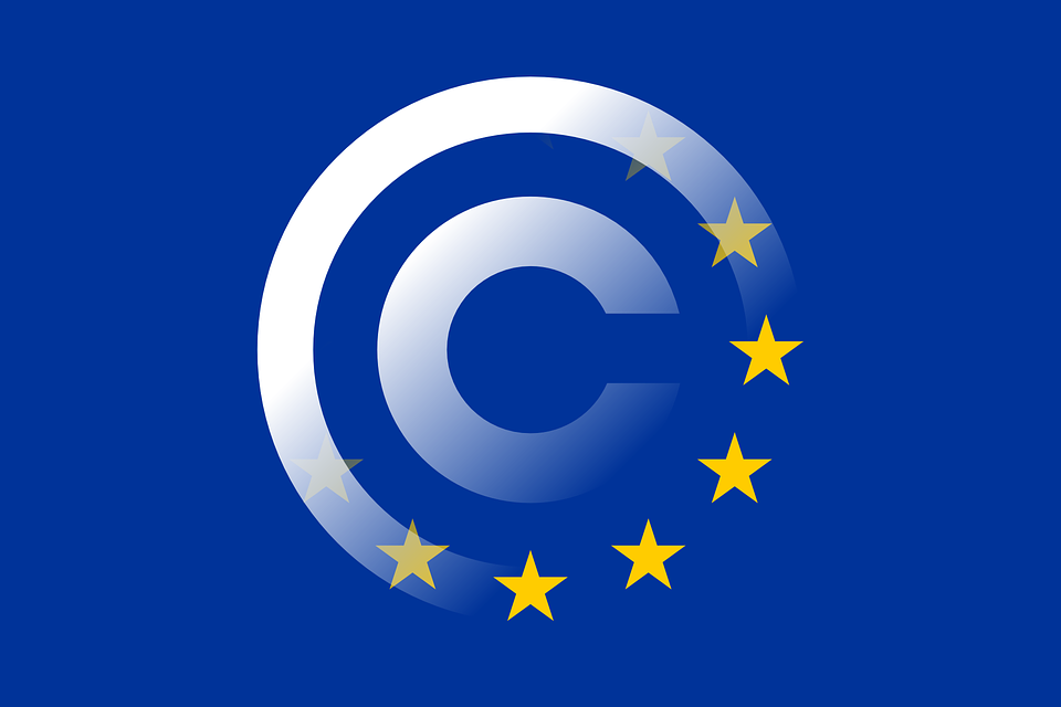 droit d'auteur, européenne, symbole, cercle, étoiles