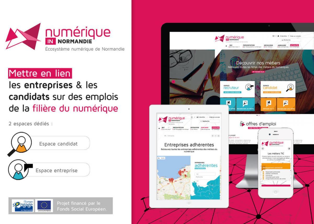 www.numerique-in-normandie.com : Nouveau site emploi numérique normand